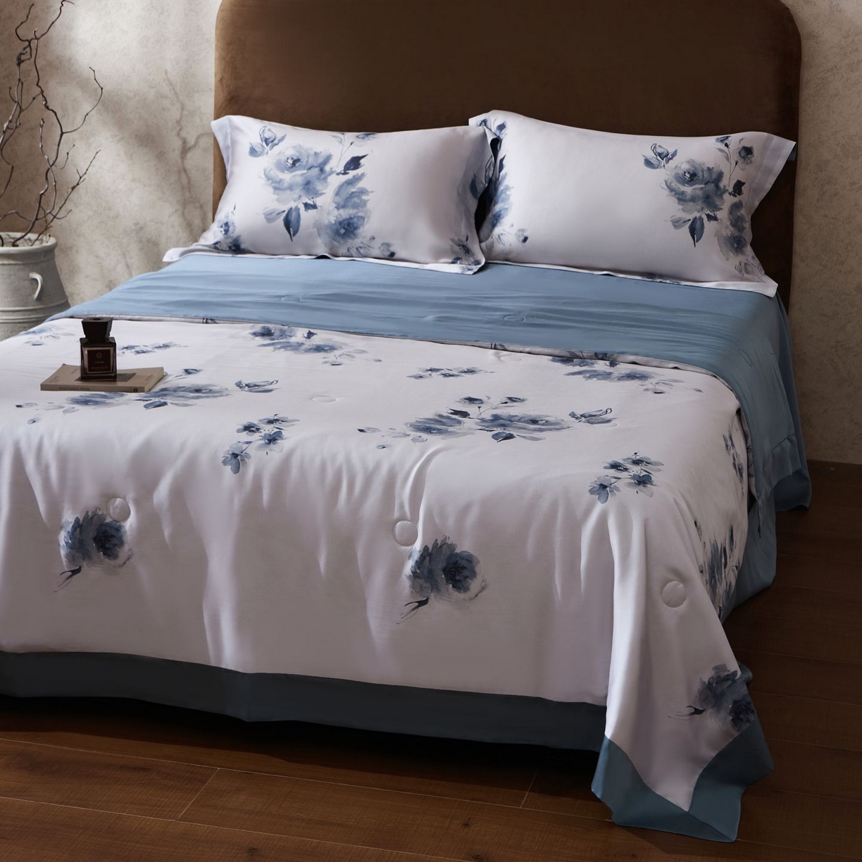 91家纺网 家纺一手货源 找家纺 南通朵美纺织品有限公司 2026新款100支天丝系列夏被 水墨丹青