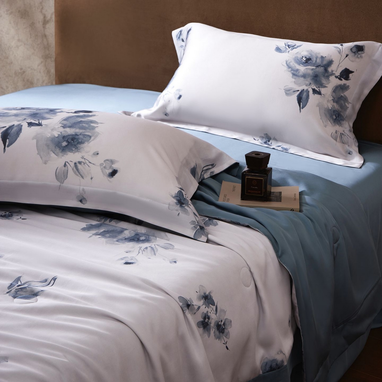 91家纺网 家纺一手货源 找家纺 南通朵美纺织品有限公司 2026新款100支天丝系列夏被 水墨丹青