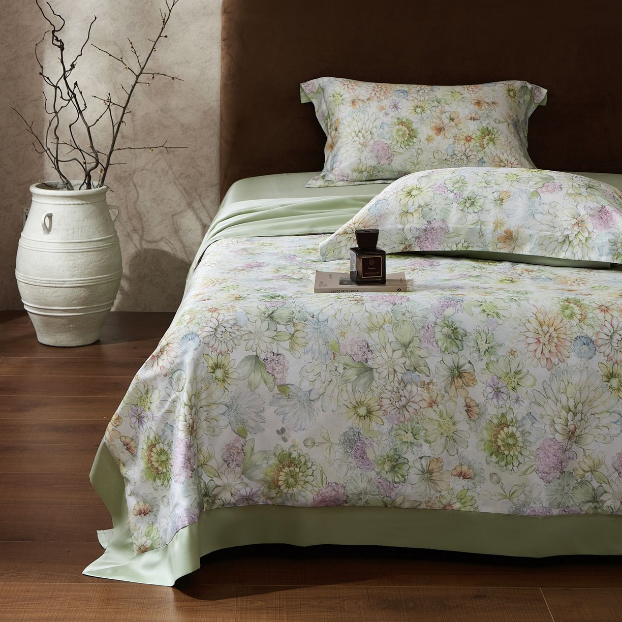 91家纺网 家纺一手货源 找家纺 南通朵美纺织品有限公司 2026新款100支天丝系列夏被 绿意盎然