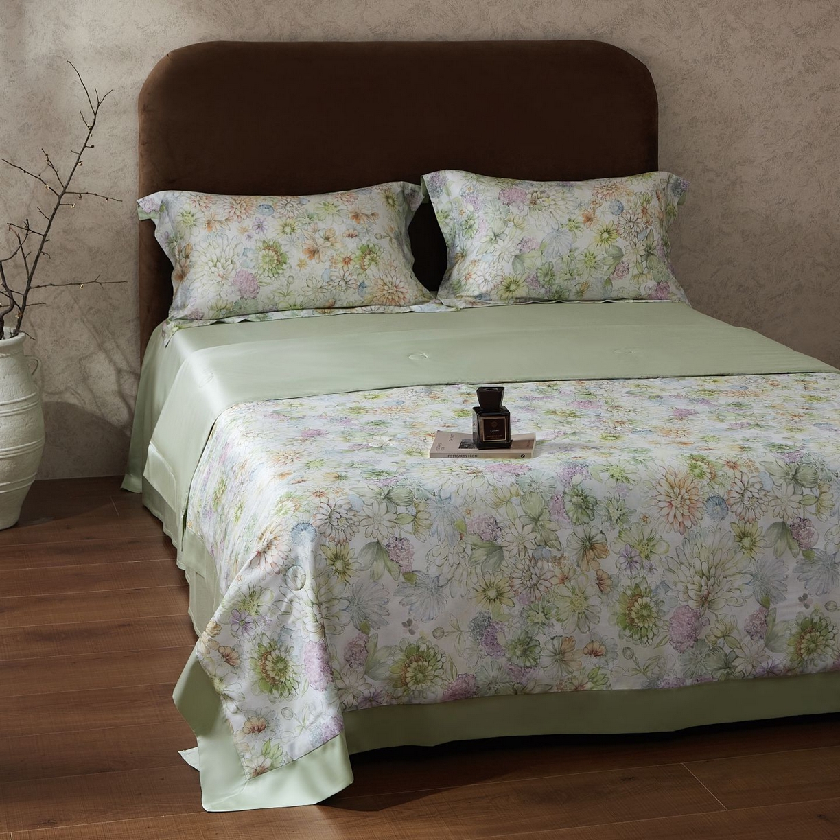 91家纺网 家纺一手货源 找家纺 南通朵美纺织品有限公司 2026新款100支天丝系列夏被 绿意盎然