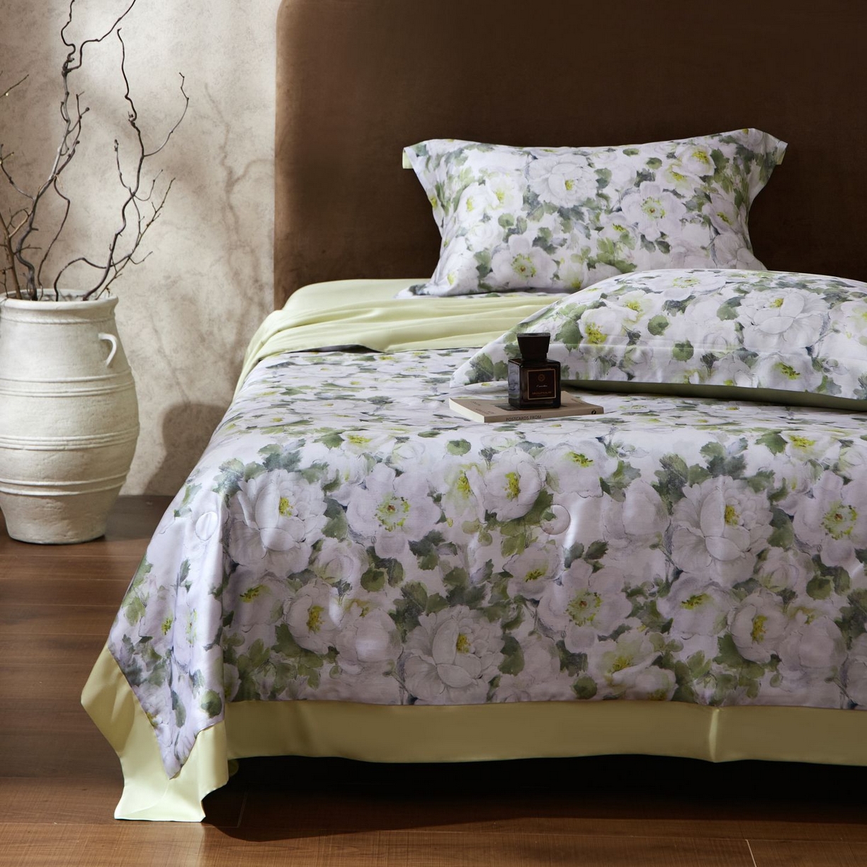 91家纺网 家纺一手货源 找家纺 南通朵美纺织品有限公司 2026新款100支天丝系列夏被 春色满园