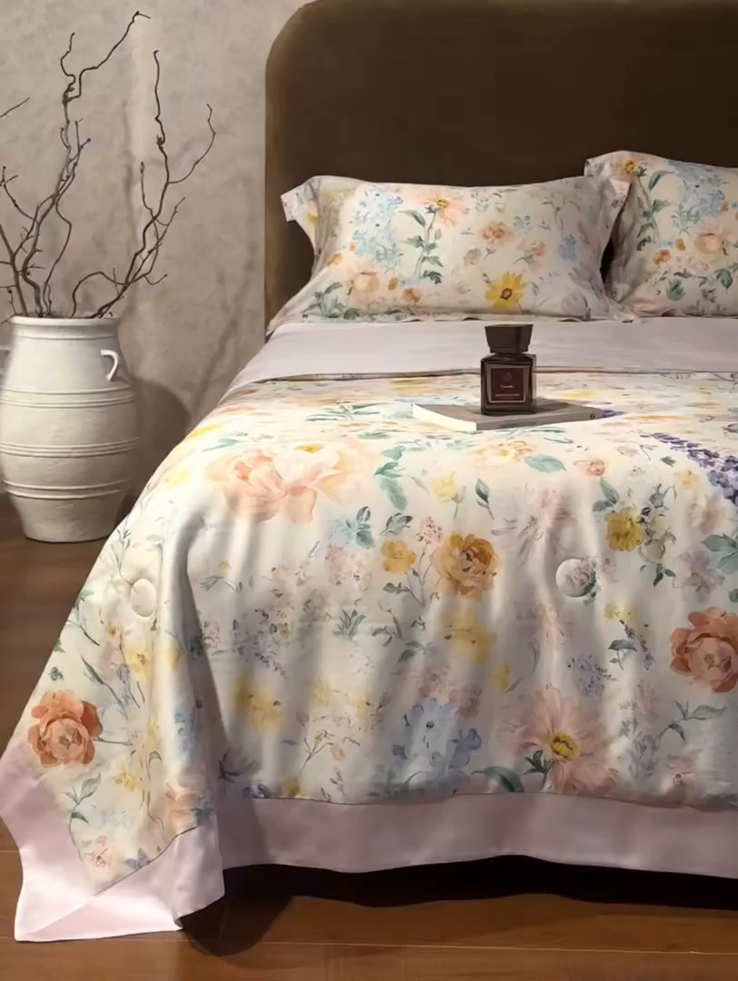 91家纺网 家纺一手货源 找家纺 南通朵美纺织品有限公司 2026新款100支天丝系列夏被 罗曼蒂克