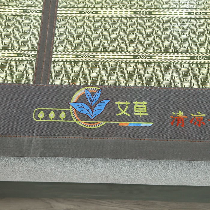 91家纺网 家纺一手货源 找家纺 思雅庭 2026新款艾草宽边绣花驱蚊席凉席竹席 相思鸟