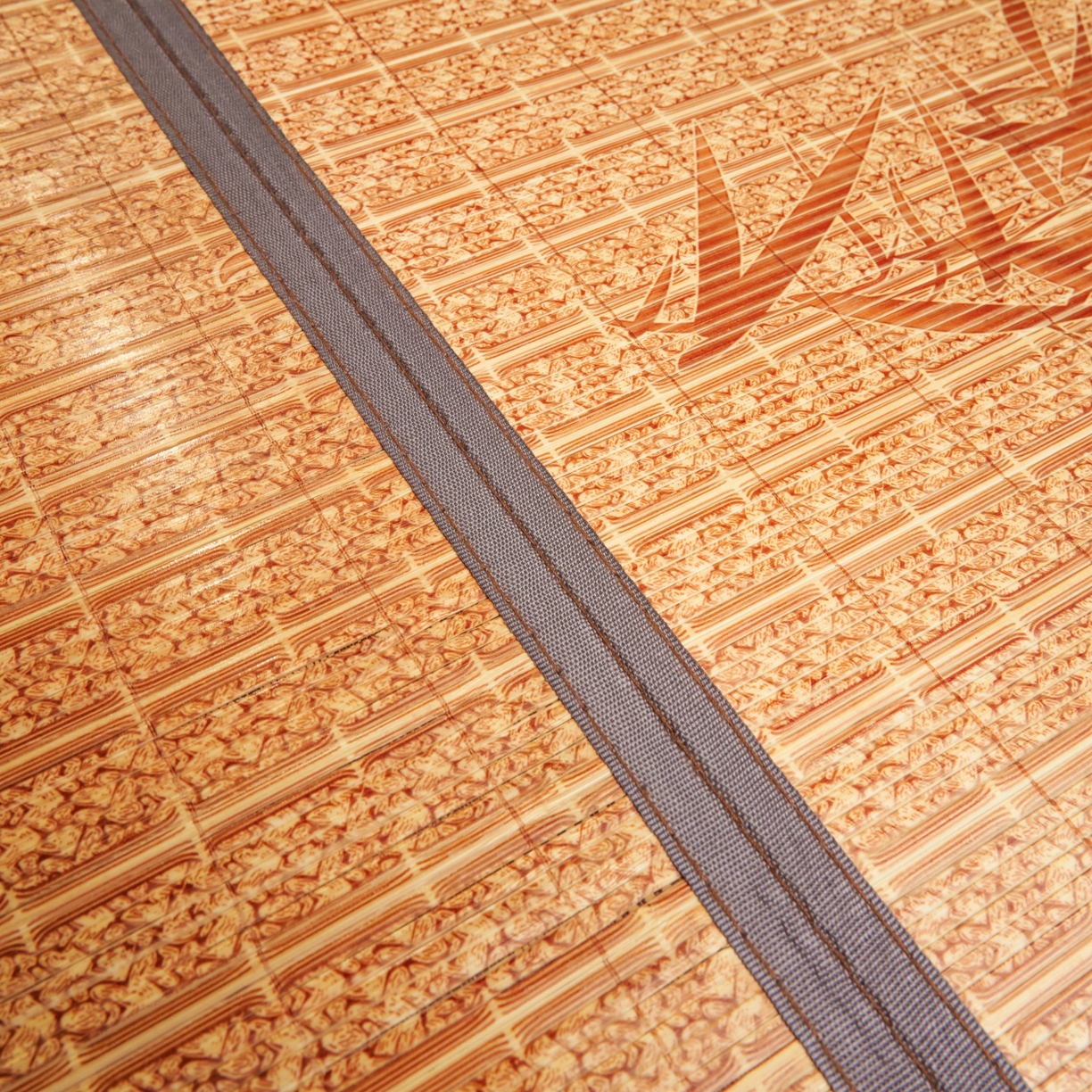 91家纺网 家纺一手货源 找家纺 思雅庭 2026新款艾草宽边绣花驱蚊席凉席竹席 蝴蝶