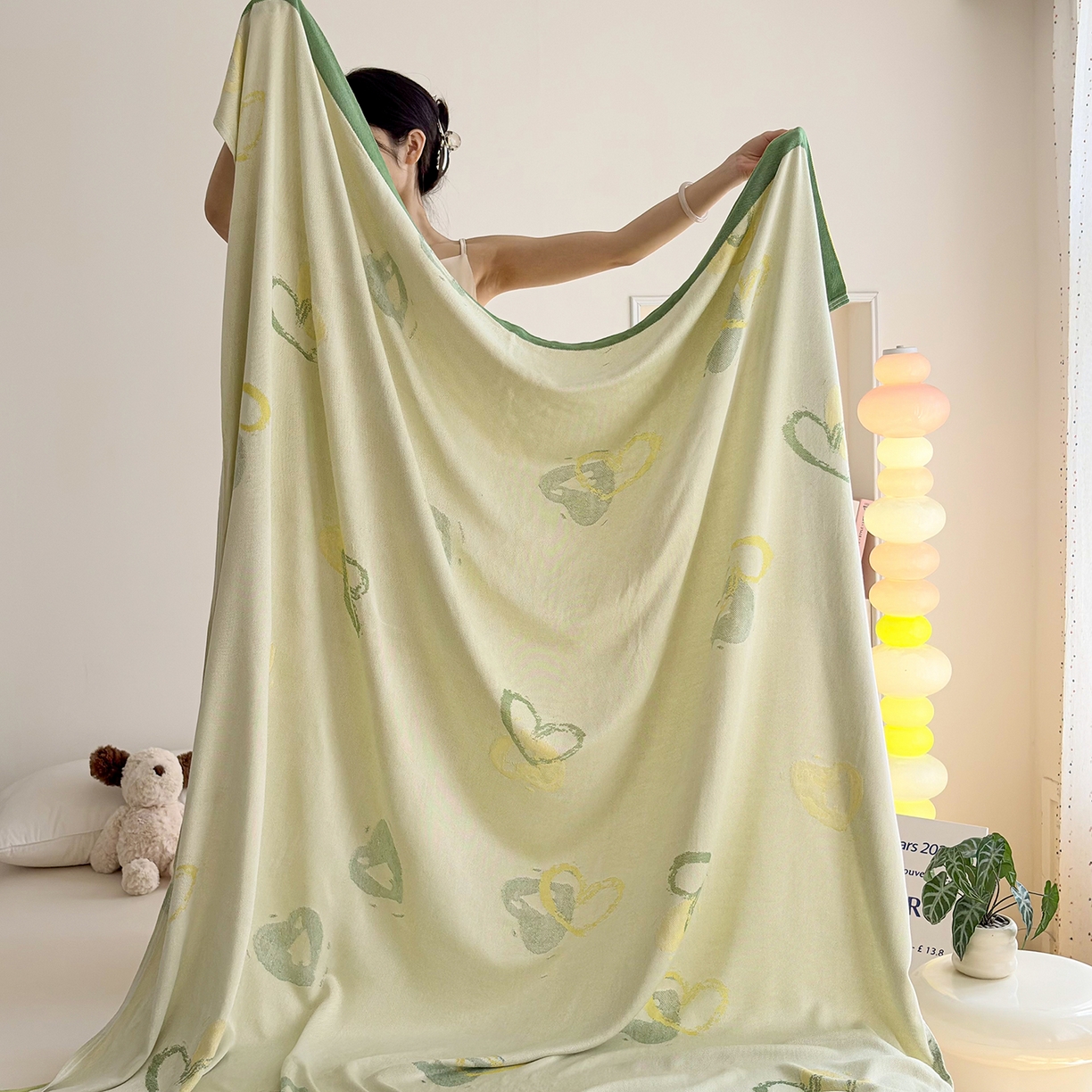 91家纺网 家纺一手货源 找家纺 棠薇家纺 2026新款竹纤维毯子冷感毯毛巾被柔滑多功能夏凉毯盖毯纱发毯办公室午休毯 心愿