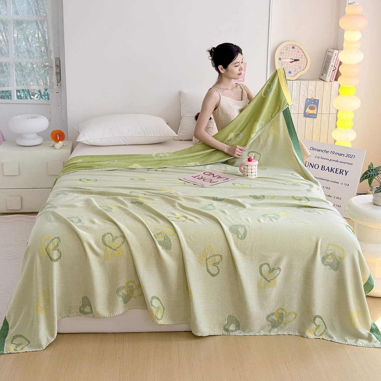 91家纺网 家纺一手货源 找家纺 棠薇家纺 2026新款竹纤维毯子冷感毯毛巾被柔滑多功能夏凉毯盖毯纱发毯办公室午休毯 心愿