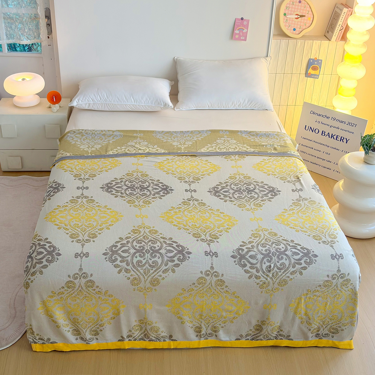 91家纺网 家纺一手货源 找家纺 棠薇家纺 2026新款竹纤维毯子冷感毯毛巾被柔滑多功能夏凉毯盖毯纱发毯办公室午休毯 巴洛克