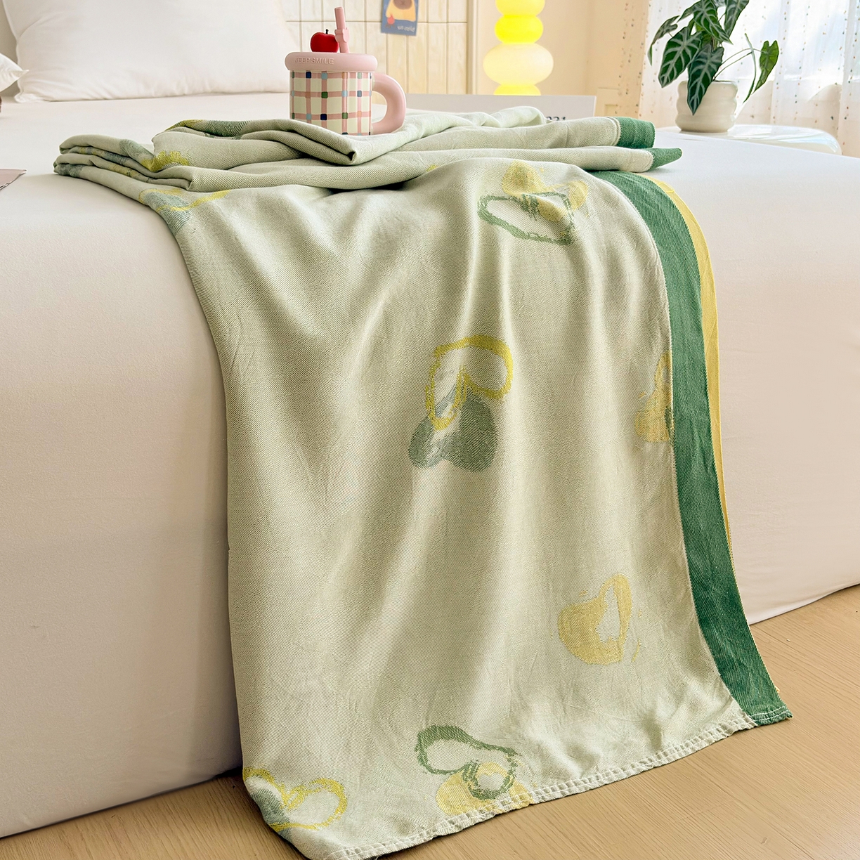 91家纺网 家纺一手货源 找家纺 棠薇家纺 2026新款竹纤维毯子冷感毯毛巾被柔滑多功能夏凉毯盖毯纱发毯办公室午休毯 心愿