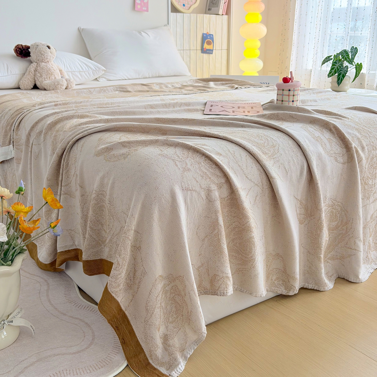 91家纺网 家纺一手货源 找家纺 （总）棠薇家纺 2026新款竹纤维毯子冷感毯毛巾被柔滑多功能夏凉毯盖毯纱发毯办公室午休毯