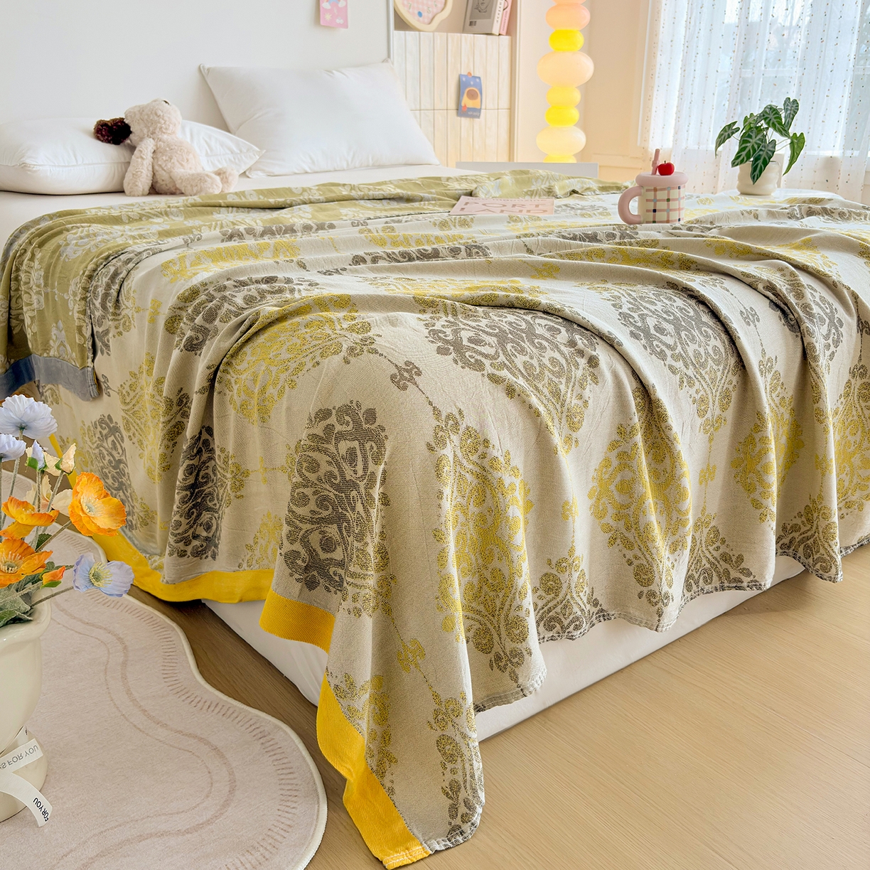 91家纺网 家纺一手货源 找家纺 （总）棠薇家纺 2026新款竹纤维毯子冷感毯毛巾被柔滑多功能夏凉毯盖毯纱发毯办公室午休毯