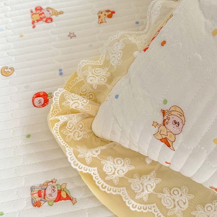 91家纺网 家纺一手货源 找家纺 苏米娜家纺SUMINA 苏米娜2026新款A类母婴级锦氨凉席夏被床盖款四件套夏凉被空调被床盖款凉席四件套 快乐星仔