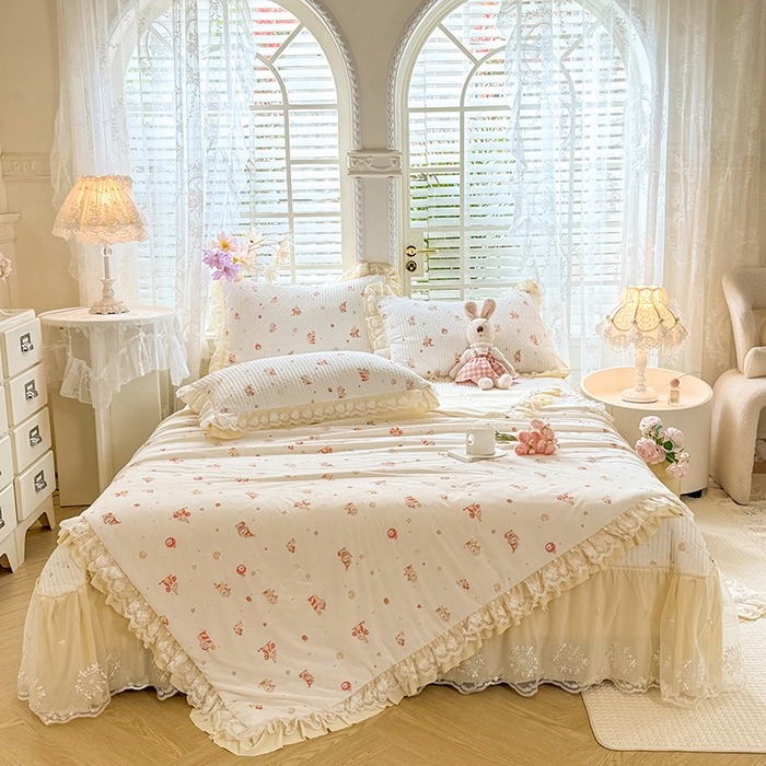 91家纺网 家纺一手货源 找家纺 苏米娜家纺SUMINA 苏米娜2026新款A类母婴级锦氨凉席夏被床盖款四件套夏凉被空调被床盖款凉席四件套 快乐星仔