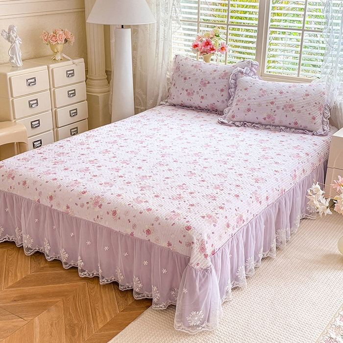 91家纺网 家纺一手货源 找家纺 苏米娜家纺SUMINA 苏米娜2026新款A类母婴级锦氨凉席夏被床盖款四件套夏凉被空调被床盖款凉席四件套 花屿梦