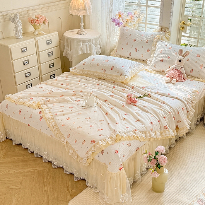 91家纺网 家纺一手货源 找家纺 苏米娜家纺SUMINA 苏米娜2026新款A类母婴级锦氨凉席夏被床盖款四件套夏凉被空调被床盖款凉席四件套 快乐星仔