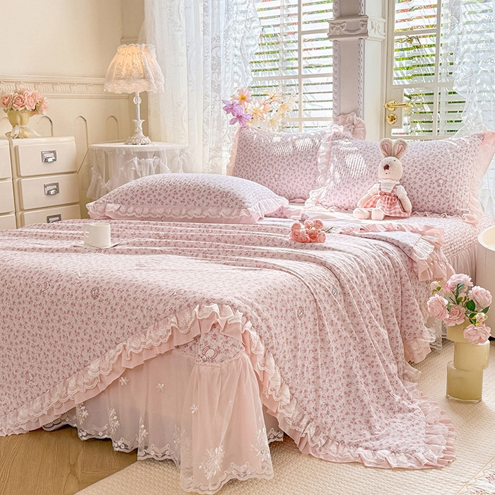 91家纺网 家纺一手货源 找家纺 苏米娜家纺SUMINA 苏米娜2026新款A类母婴级锦氨凉席夏被床盖款四件套夏凉被空调被床盖款凉席四件套 诺曼花园