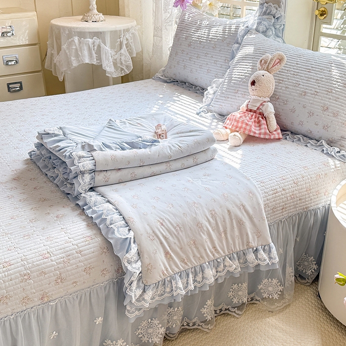 苏米娜家纺SUMINA 苏米娜2026新款A类母婴级锦氨凉席夏被床盖款四件套夏凉被空调被床盖款凉席四件套 兰亭序