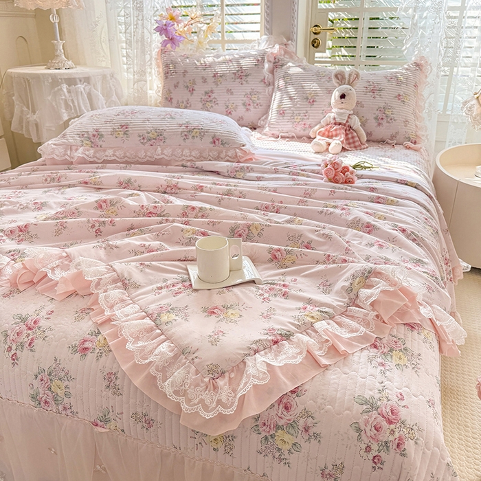 91家纺网 家纺一手货源 找家纺 苏米娜家纺SUMINA 苏米娜2026新款A类母婴级锦氨凉席夏被床盖款四件套夏凉被空调被床盖款凉席四件套 寻梦