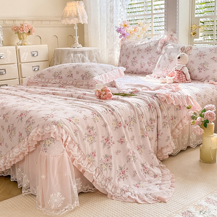 91家纺网 家纺一手货源 找家纺 苏米娜家纺SUMINA 苏米娜2026新款A类母婴级锦氨凉席夏被床盖款四件套夏凉被空调被床盖款凉席四件套 寻梦