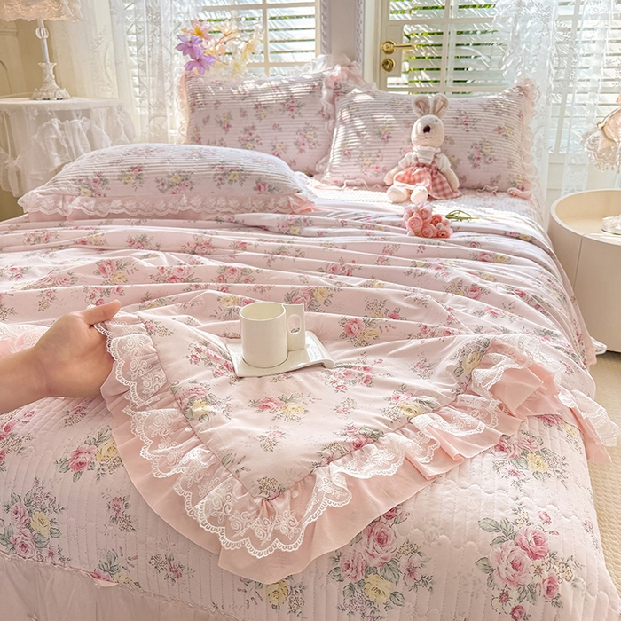 91家纺网 家纺一手货源 找家纺 苏米娜家纺SUMINA 苏米娜2026新款A类母婴级锦氨凉席夏被床盖款四件套夏凉被空调被床盖款凉席四件套 寻梦