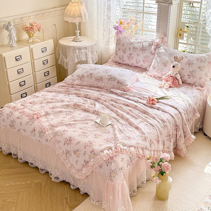 91家纺网 家纺一手货源 找家纺 苏米娜家纺SUMINA 苏米娜2026新款A类母婴级锦氨凉席夏被床盖款四件套夏凉被空调被床盖款凉席四件套 寻梦