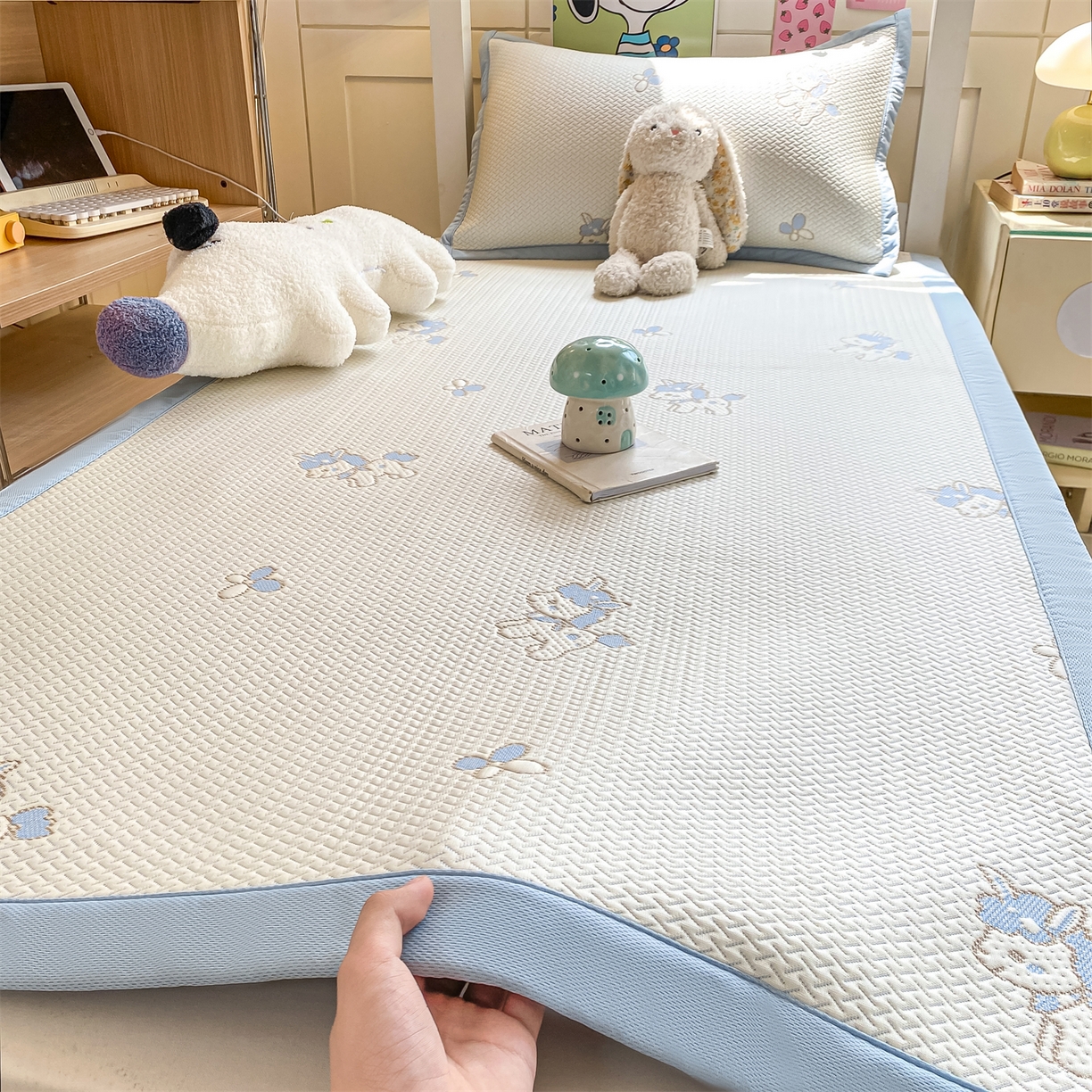 91家纺网 家纺一手货源 找家纺 （总）源舍家纺 2026新款A类PE卡通凉席三件套