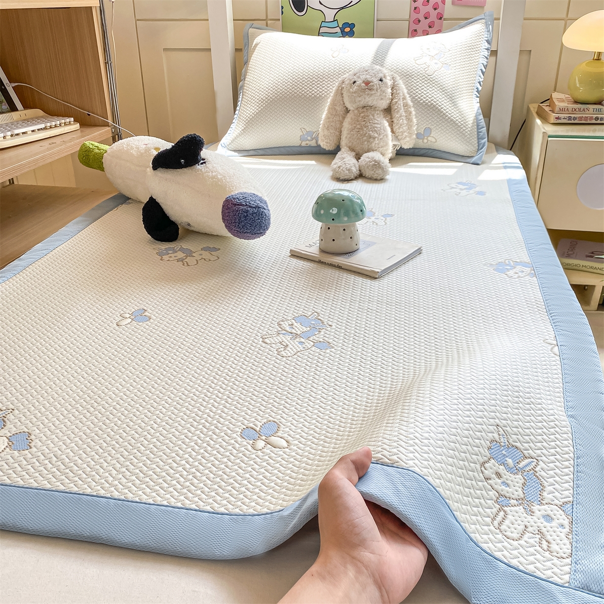 91家纺网 家纺一手货源 找家纺 （总）源舍家纺 2026新款A类PE卡通凉席三件套