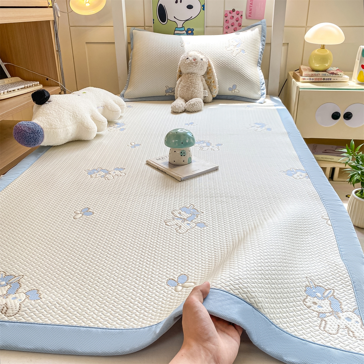 91家纺网 家纺一手货源 找家纺 （总）源舍家纺 2026新款A类PE卡通凉席三件套