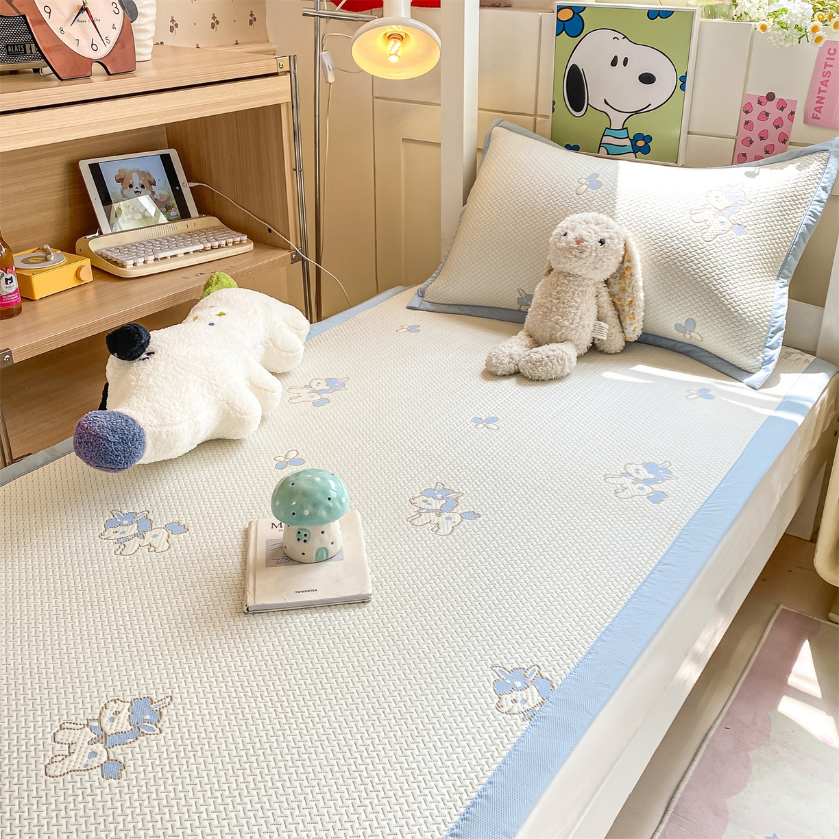 91家纺网 家纺一手货源 找家纺 （总）源舍家纺 2026新款A类PE卡通凉席三件套