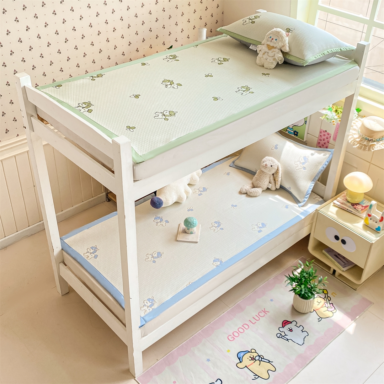 91家纺网 家纺一手货源 找家纺 （总）源舍家纺 2026新款A类PE卡通凉席三件套