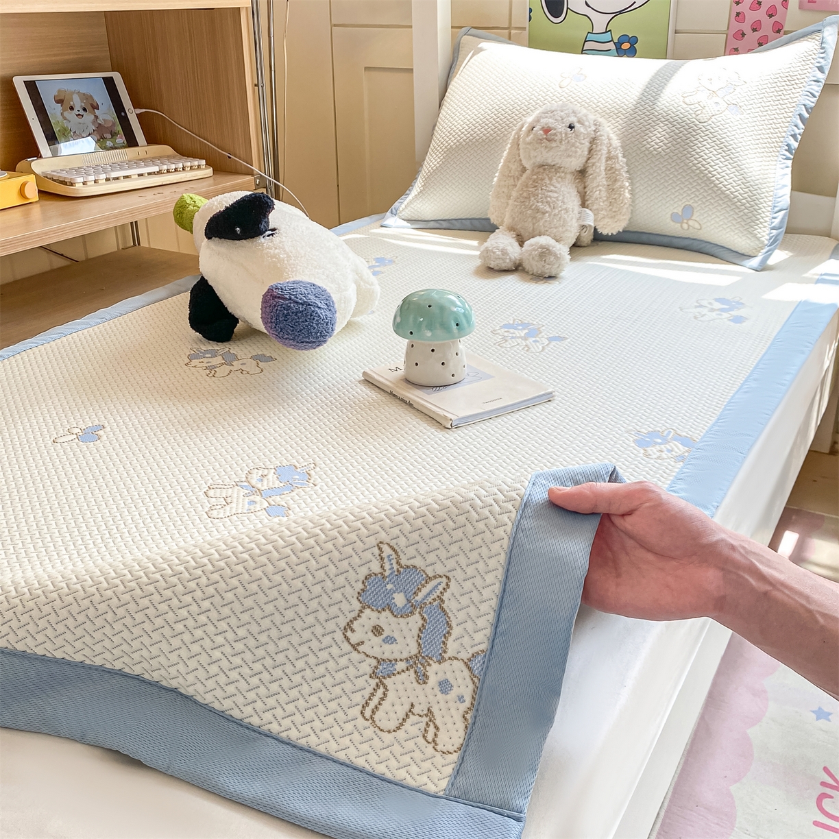 91家纺网 家纺一手货源 找家纺 （总）源舍家纺 2026新款A类PE卡通凉席三件套