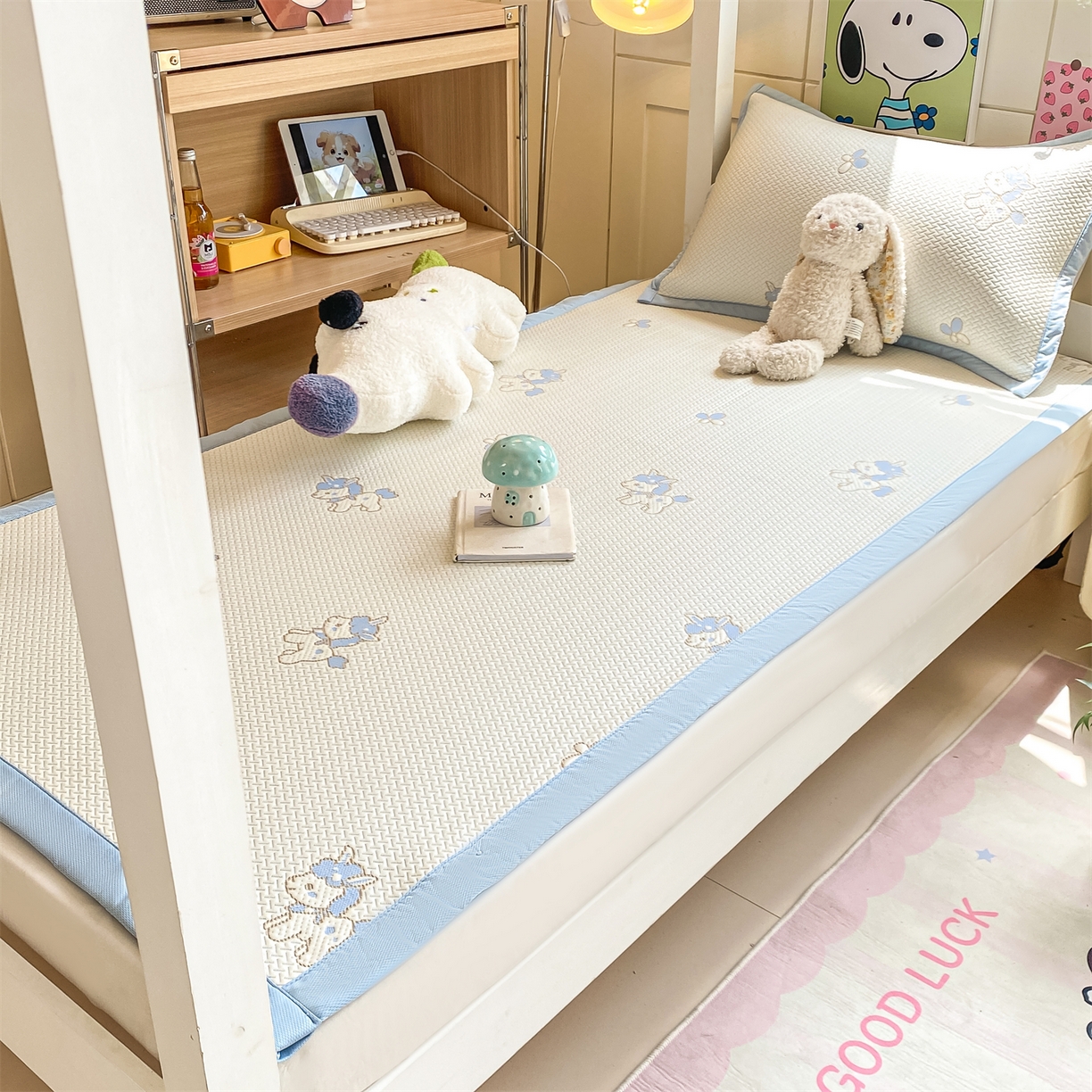 91家纺网 家纺一手货源 找家纺 （总）源舍家纺 2026新款A类PE卡通凉席三件套