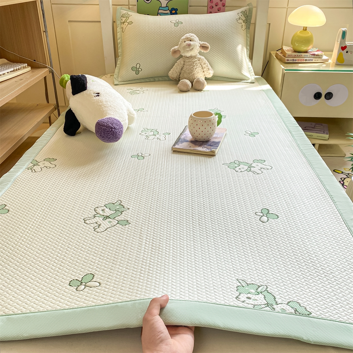 91家纺网 家纺一手货源 找家纺 （总）源舍家纺 2026新款A类PE卡通凉席三件套