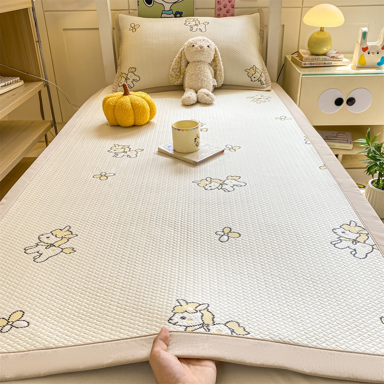 91家纺网 家纺一手货源 找家纺 （总）源舍家纺 2026新款A类PE卡通凉席三件套