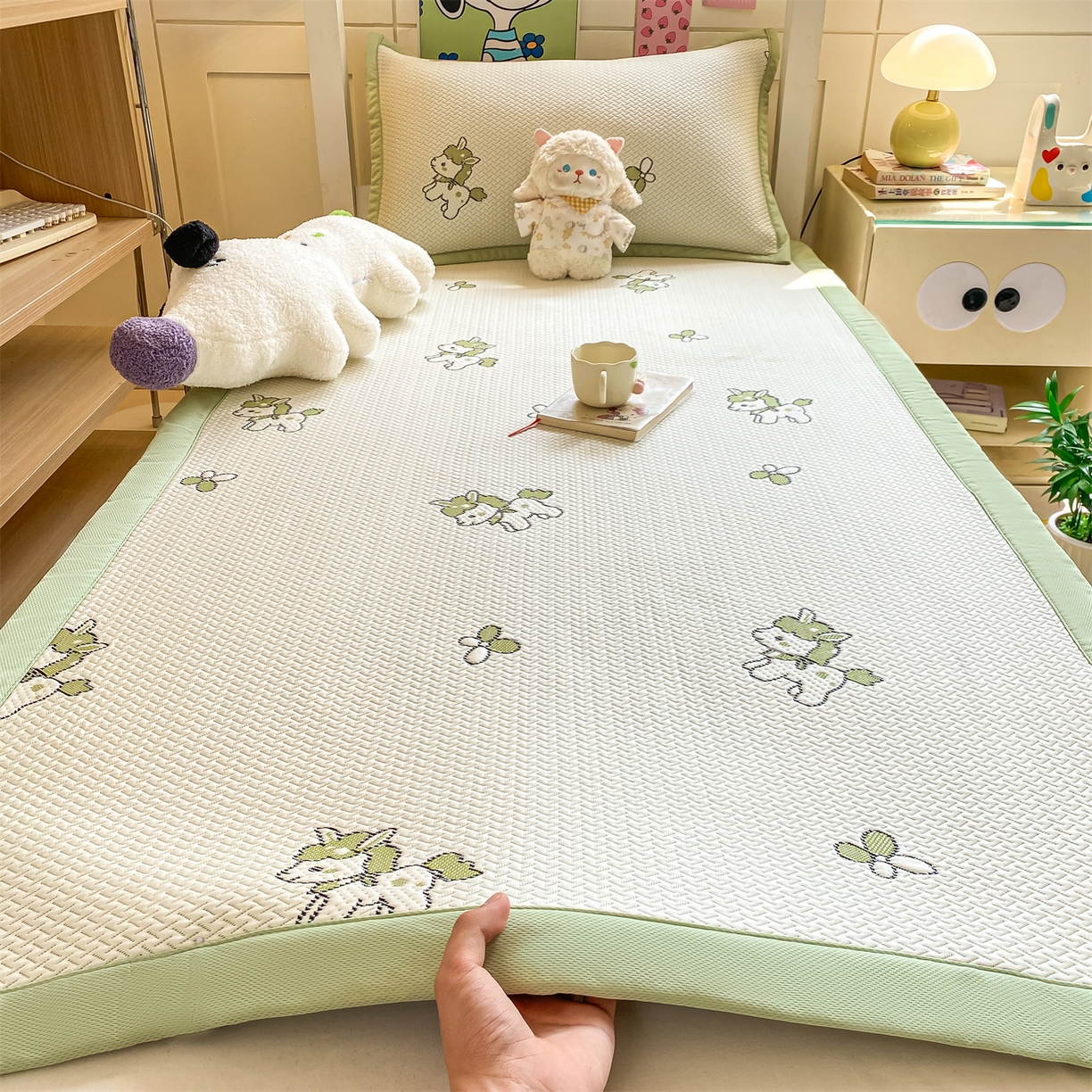 91家纺网 家纺一手货源 找家纺 （总）源舍家纺 2026新款A类PE卡通凉席三件套