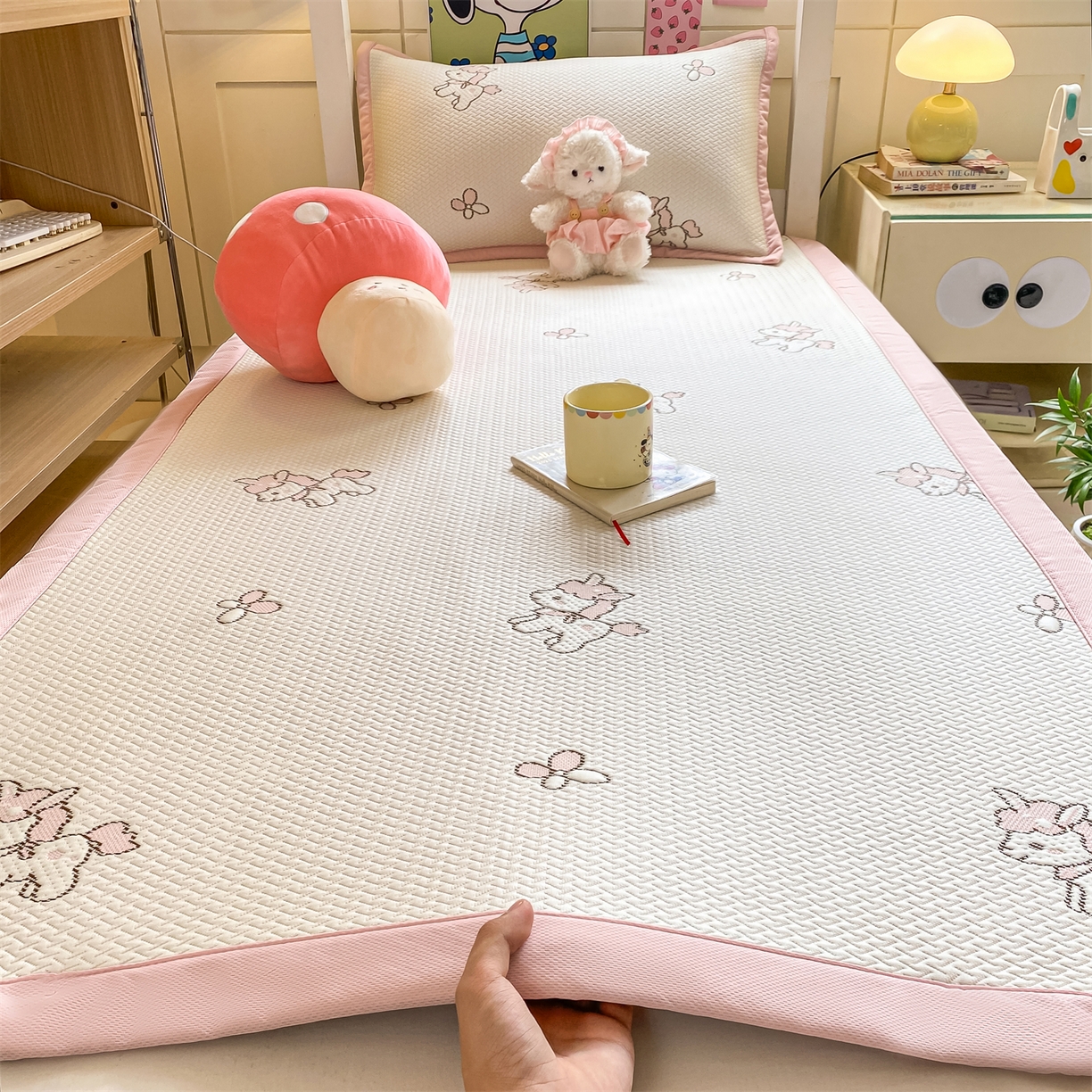 91家纺网 家纺一手货源 找家纺 （总）源舍家纺 2026新款A类PE卡通凉席三件套