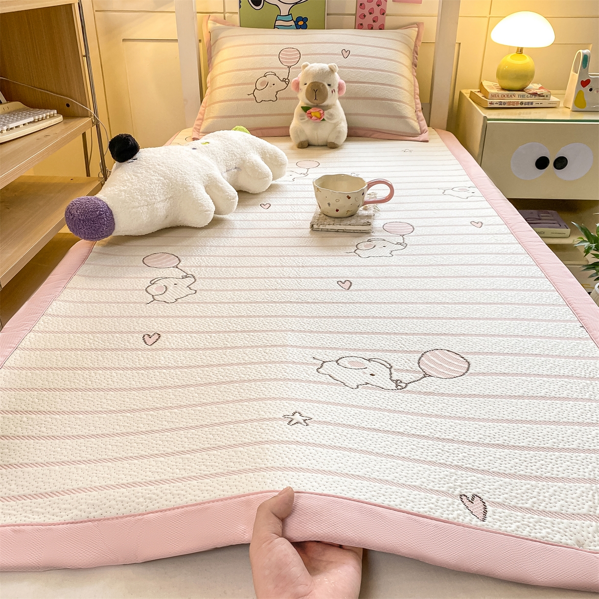 91家纺网 家纺一手货源 找家纺 （总）源舍家纺 2026新款A类PE卡通凉席三件套