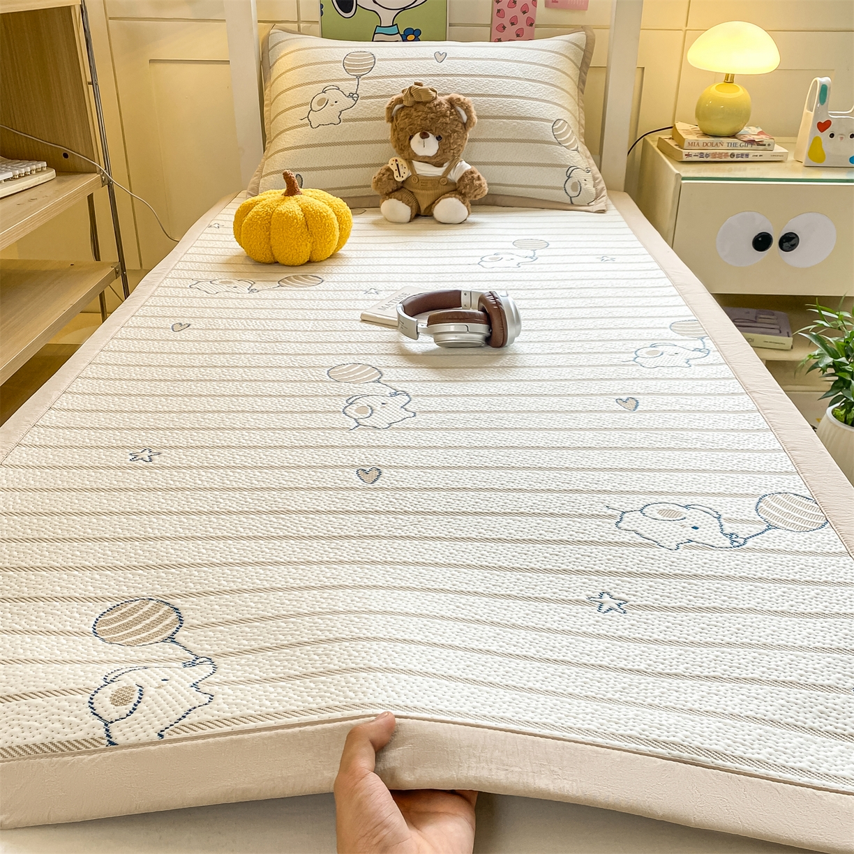 91家纺网 家纺一手货源 找家纺 （总）源舍家纺 2026新款A类PE卡通凉席三件套