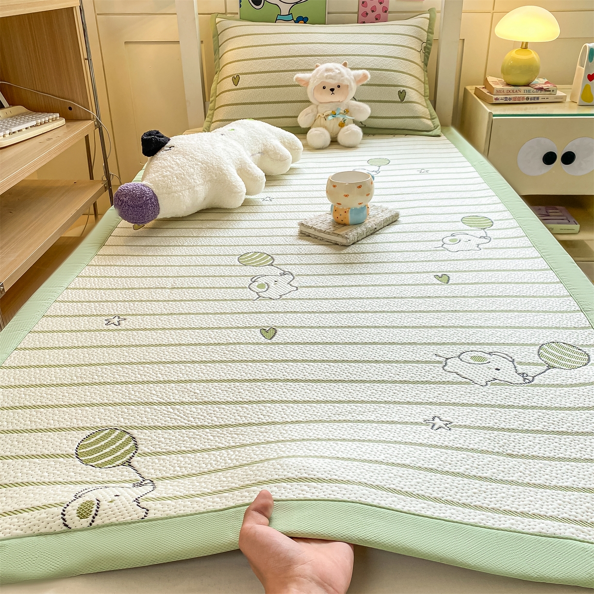 91家纺网 家纺一手货源 找家纺 （总）源舍家纺 2026新款A类PE卡通凉席三件套