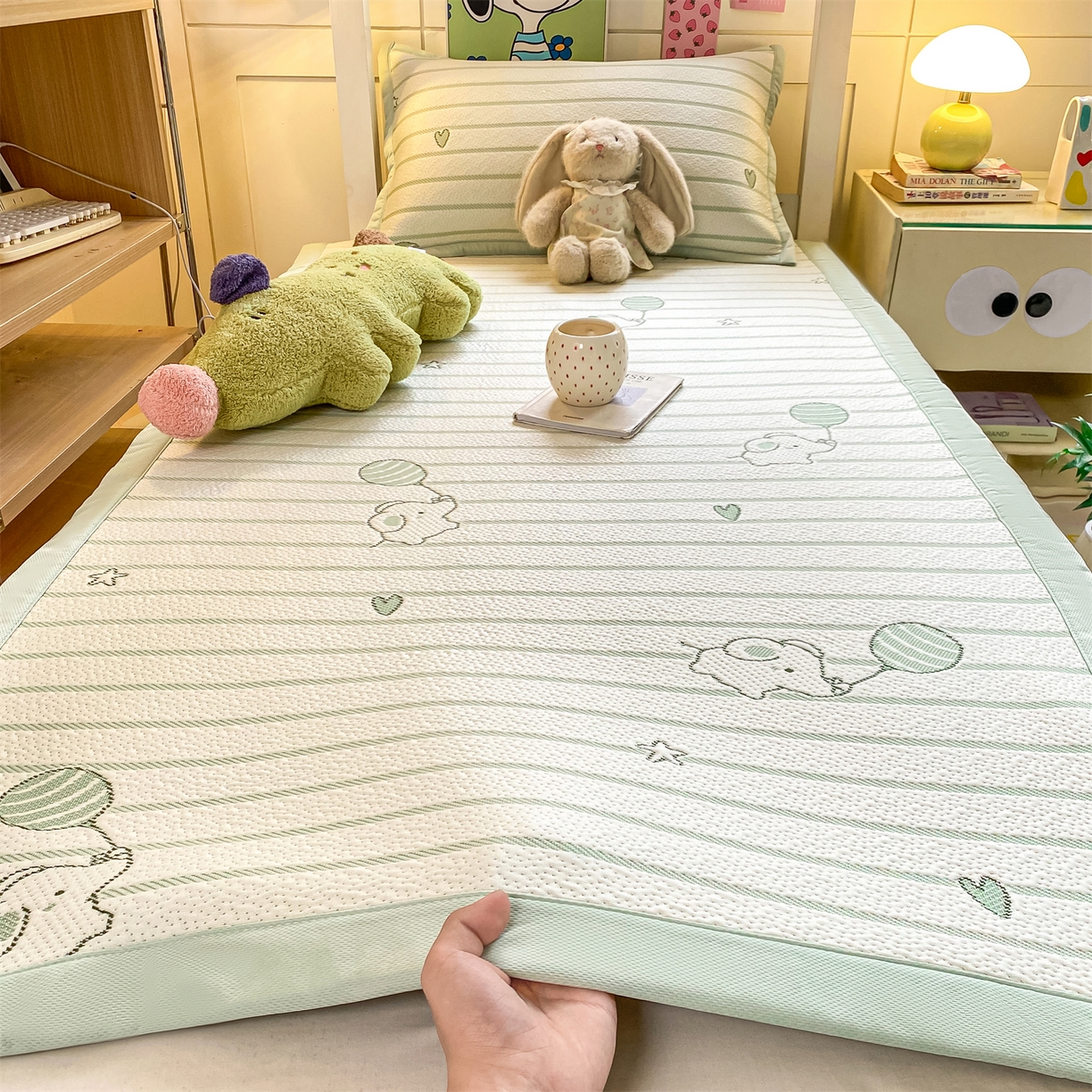 91家纺网 家纺一手货源 找家纺 （总）源舍家纺 2026新款A类PE卡通凉席三件套