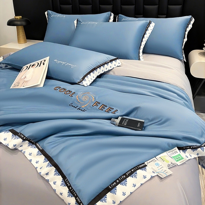 91家纺网 家纺一手货源 找家纺 （总）联林2026新款纯色针织凉感丝空调被详情