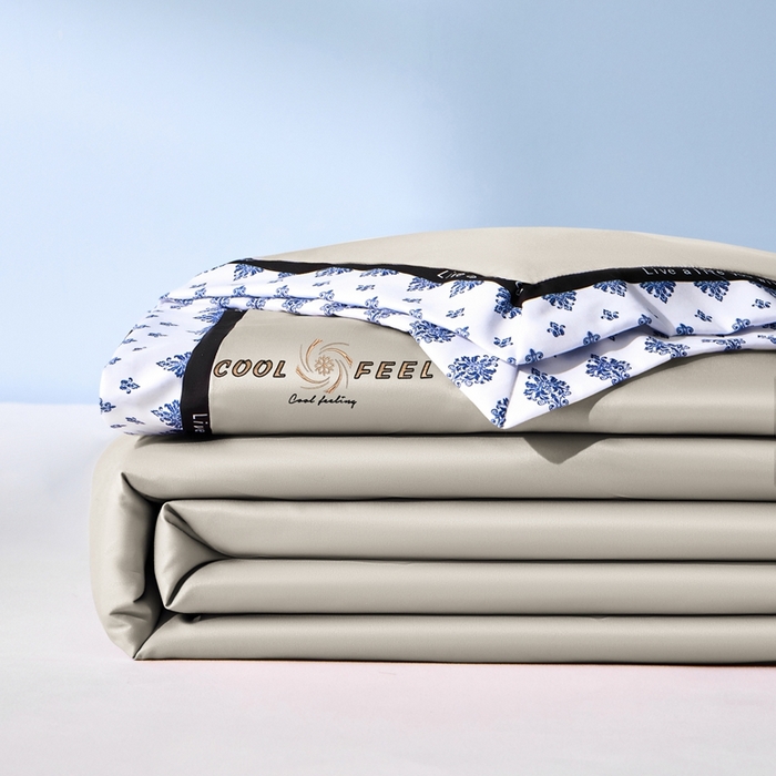 91家纺网 家纺一手货源 找家纺 联林2026新款纯色针织凉感丝空调被详情 山灰-高级灰