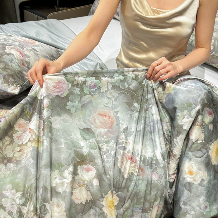 91家纺网 家纺一手货源 找家纺 联林2026新款玻尿酸针织凉感丝夏被夏凉被 晨露 灰