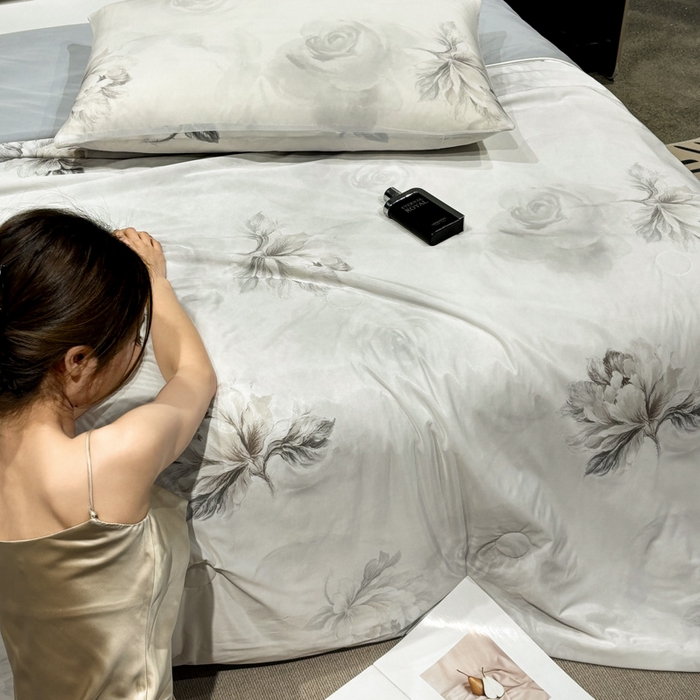 91家纺网 家纺一手货源 找家纺 联林2026新款玻尿酸针织凉感丝夏被夏凉被 梵诺 玉