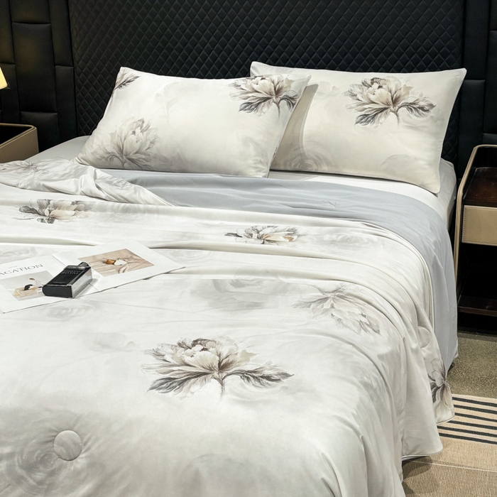 91家纺网 家纺一手货源 找家纺 联林2026新款玻尿酸针织凉感丝夏被夏凉被 梵诺 玉