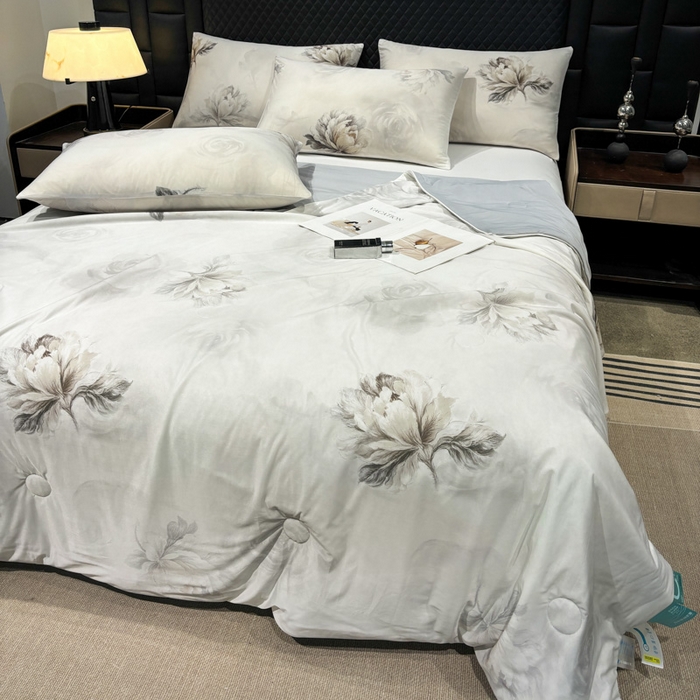 91家纺网 家纺一手货源 找家纺 联林2026新款玻尿酸针织凉感丝夏被夏凉被 梵诺 玉