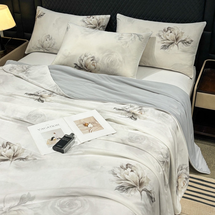 91家纺网 家纺一手货源 找家纺 联林2026新款玻尿酸针织凉感丝夏被夏凉被 梵诺 玉