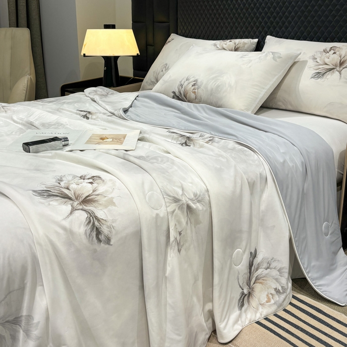 91家纺网 家纺一手货源 找家纺 联林2026新款玻尿酸针织凉感丝夏被夏凉被 梵诺 玉