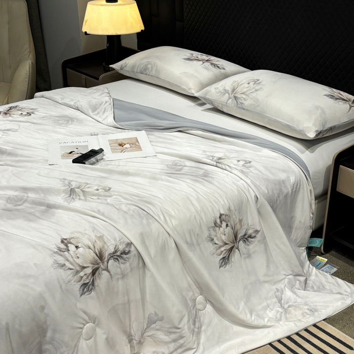 91家纺网 家纺一手货源 找家纺 联林2026新款玻尿酸针织凉感丝夏被夏凉被 梵诺 玉