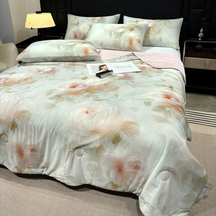 91家纺网 家纺一手货源 找家纺 联林2026新款玻尿酸针织凉感丝夏被夏凉被 千寻