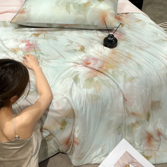 91家纺网 家纺一手货源 找家纺 联林2026新款玻尿酸针织凉感丝夏被夏凉被 千寻